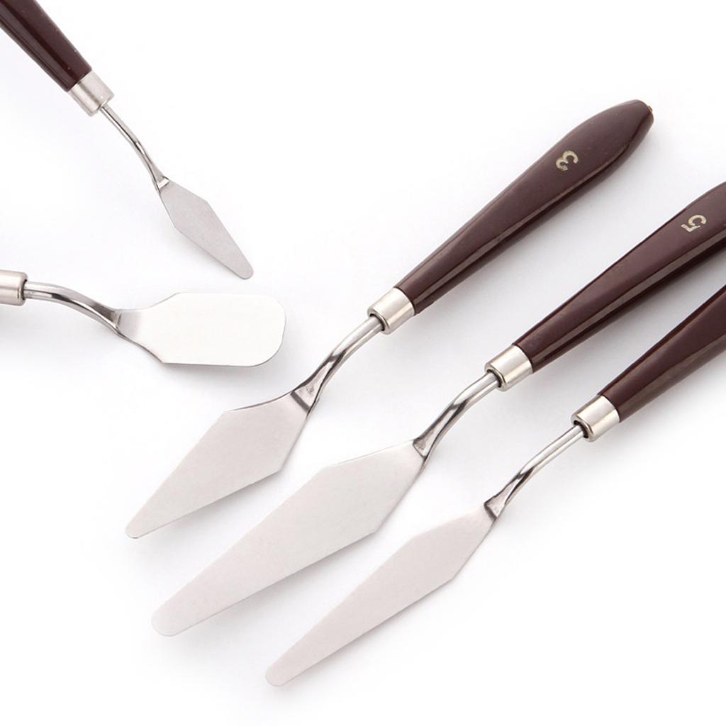 Набор из 9 мастихинов, акриловый нож для рисования, набор шпателей из нержавеющей стали для художников, акварельная живопись маслом