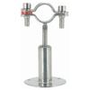 Stainless steel wall bracket for 25 mm diameter pipe (2 pieces), 60 mm