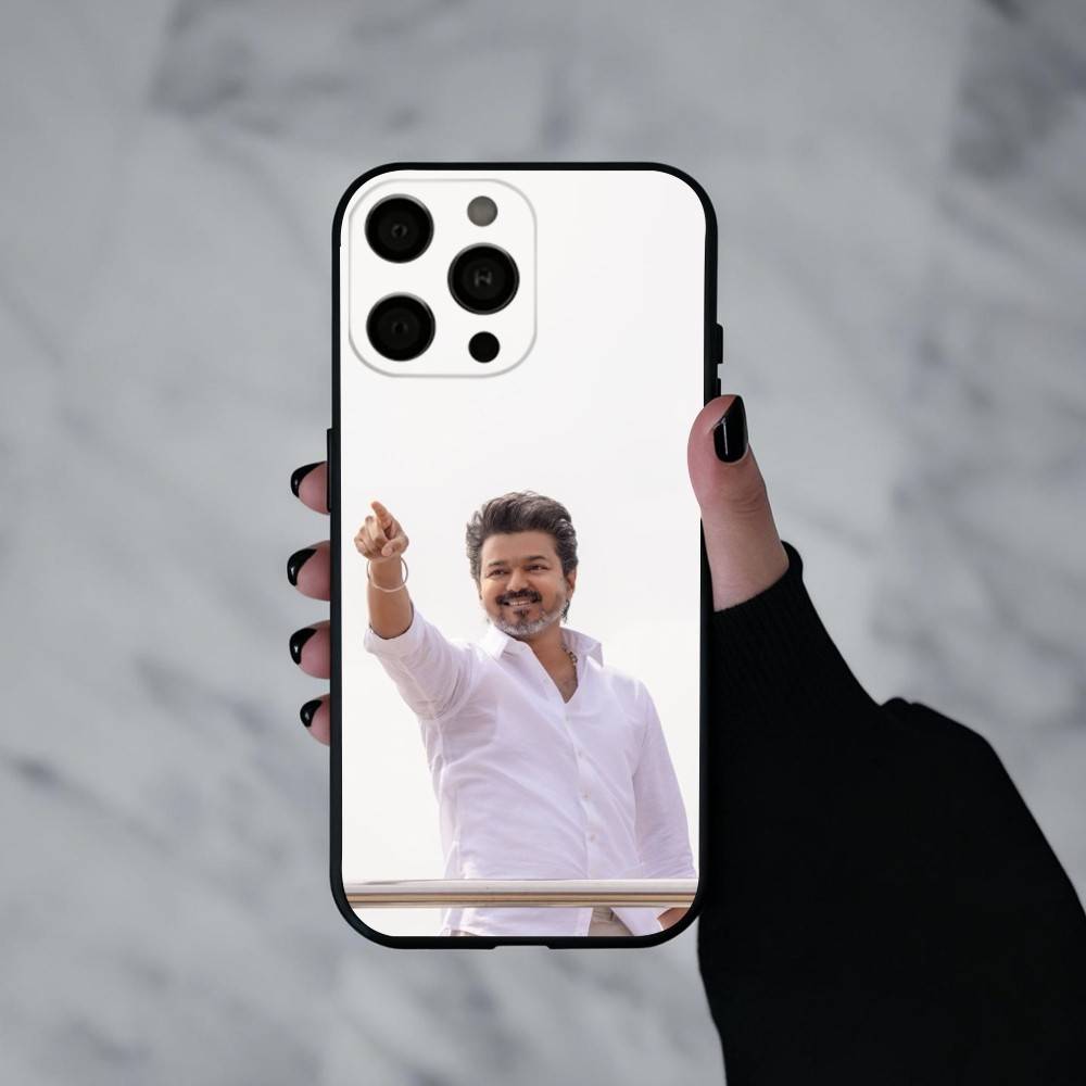 Чехол для телефона T-ThalaPathy Actor V-Vijay-Y для iPhone 17pro, 16,15,14,13,12,11 X XR Plus, Другие Мягкий Черный Чехол