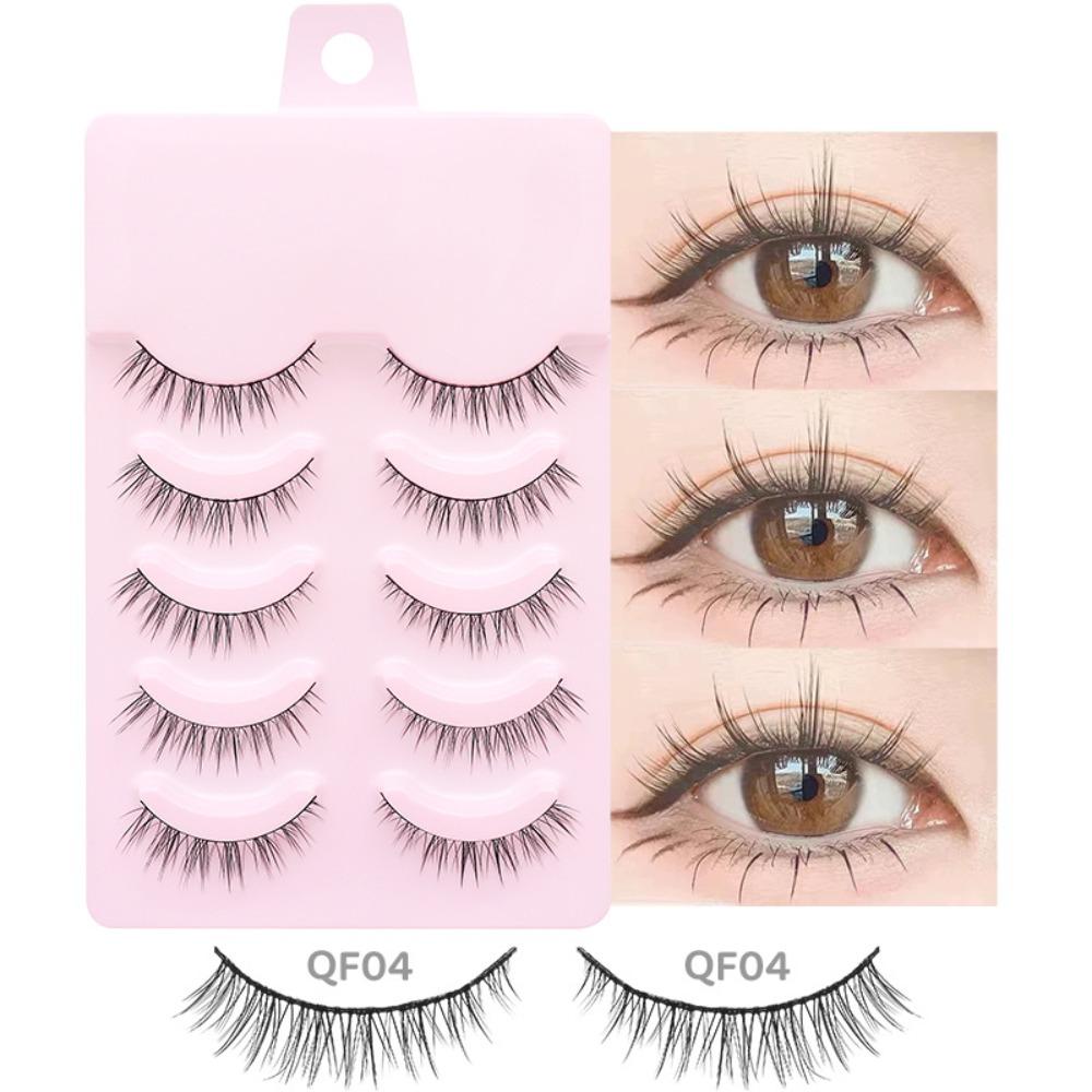 5 Pairs Manga Lashes Anime Cosplay 3D False Eyelashes Segmented False Eyelashes  Party Supplies