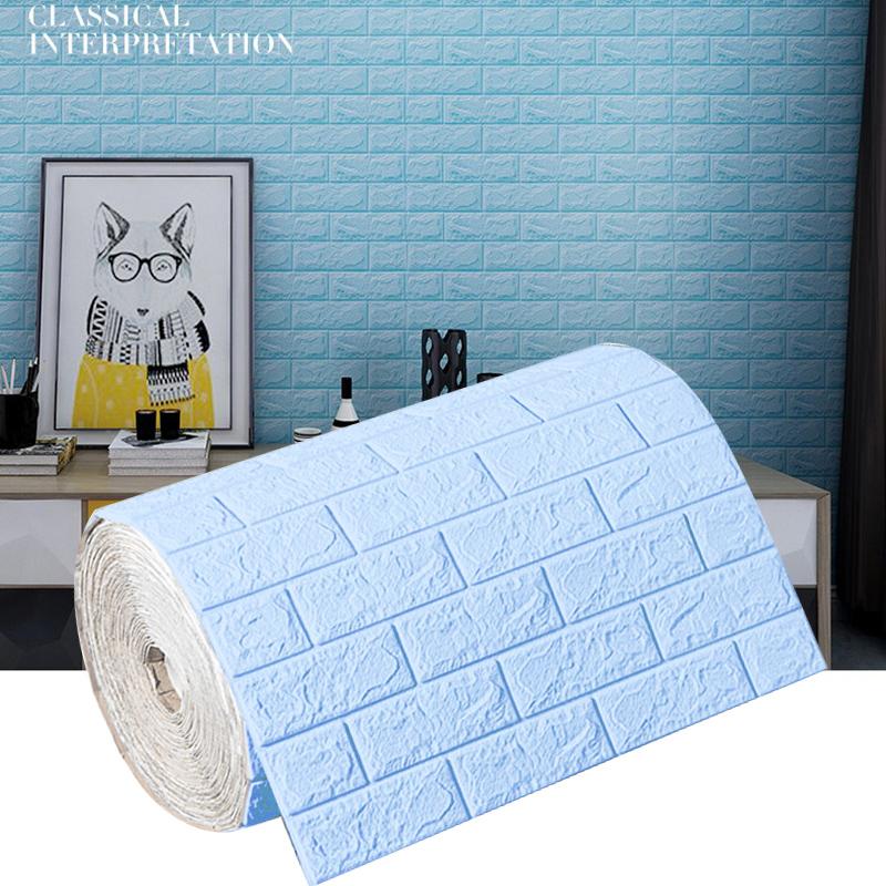 70см Обои самоклеящиеся с рисунком кирпича Водонепроницаемая 3D наклейка на стену Современный ТВ-фон Домашние декоративные обои