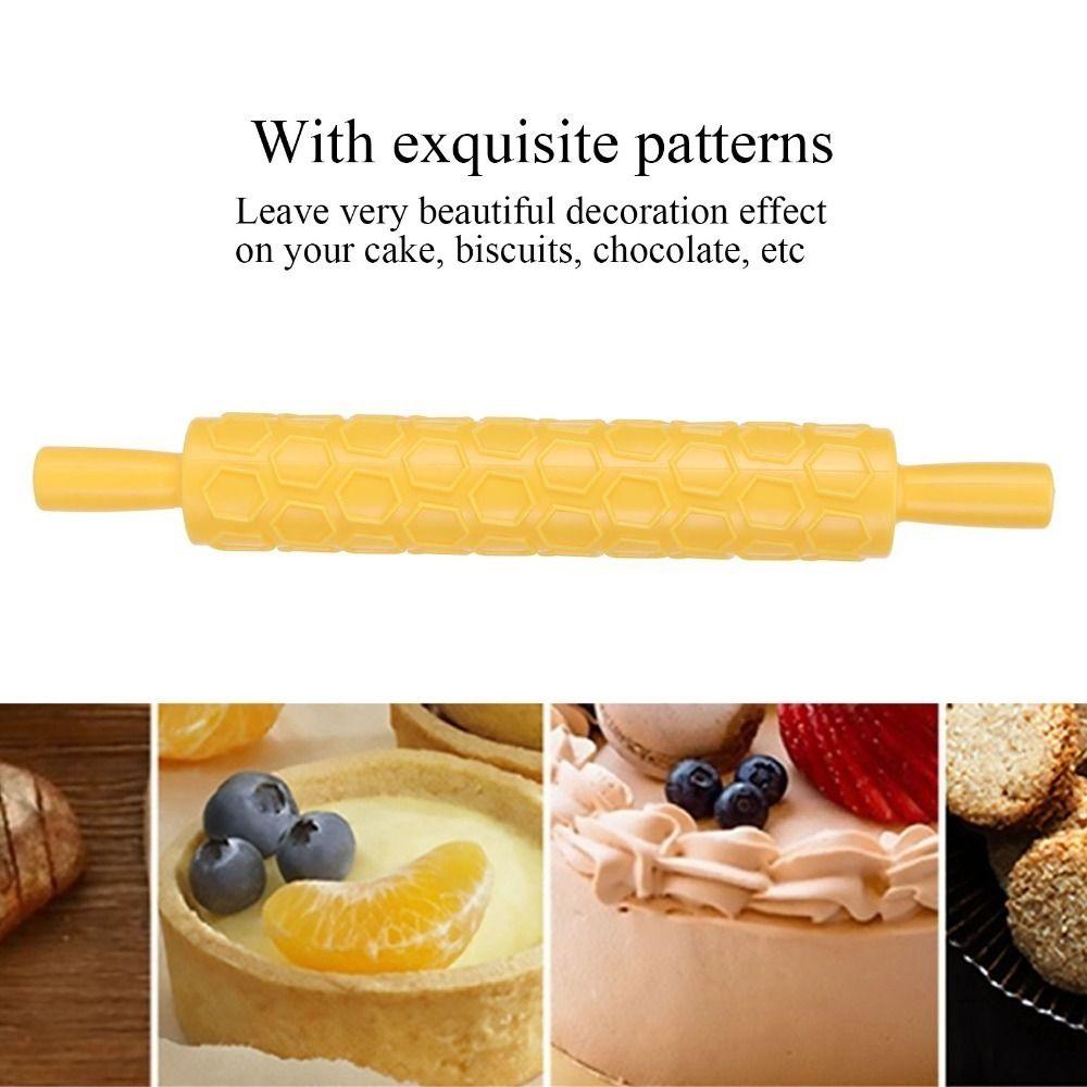 Heart, Butterfly Honeycomb Fondant Rolling Pin PP Cake Rolling Pin Cookies Biscuits Pastry