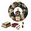 3D Fabric Poke Wreath Diy Christmas Theme Kit 3D Hanging Fabric Poke Art Kit Christmas Wreath 2026 Christmas Atmosphere Decor