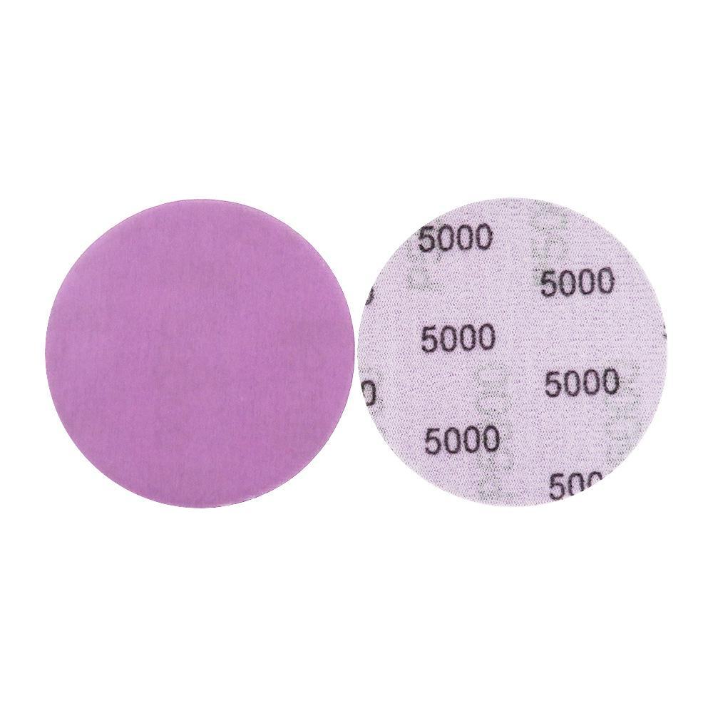 3" 75 мм фиолетовая самоклеящаяся флокированная наждачная бумага для полировки автомобильной краски