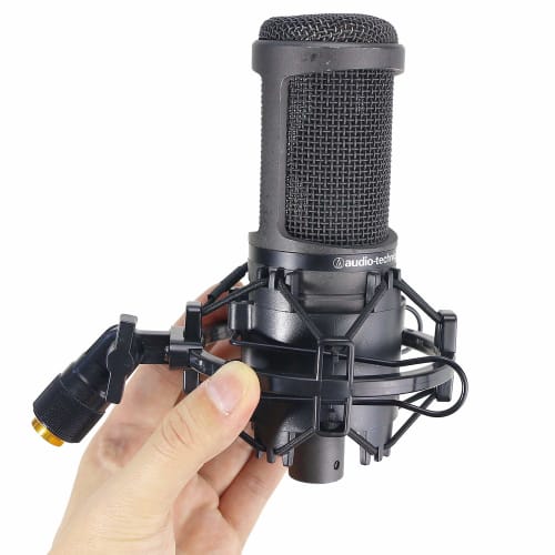 SUNMON AT2020 Windscreen Shock Mount Stand with Foam Pop Filter for Audio-Technica AT2020, AT2035, AT4040, AT2020USB, and ATR2500x Condenser Microphon