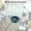 Настольный конденсаторный USB-микрофон Всенаправленный микрофон на 360 градусов с кабелем длиной 2 м, штекером типа C для