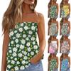 Топы-трубы для женщин, милая сексуальная футболка без рукавов с открытыми плечами и принтом