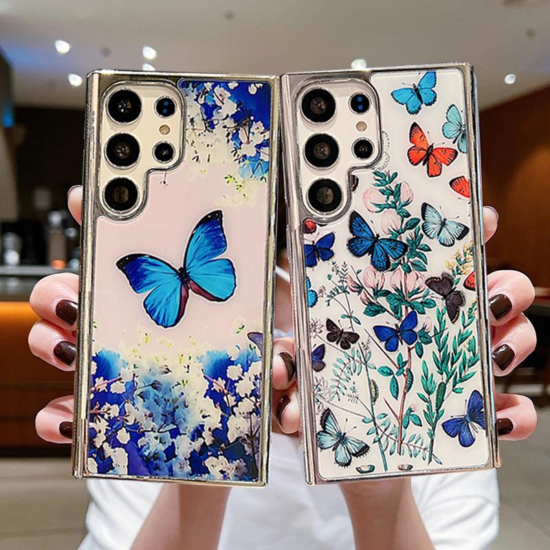 Мягкий силиконовый чехол с ретро-покрытием и цветком для Samsung Galaxy S23 Ultra S21 S22 Plus A04S A54 A34 A24 A14 A13 A53 iPhone 13 14 Pro Max, противоударный чехол