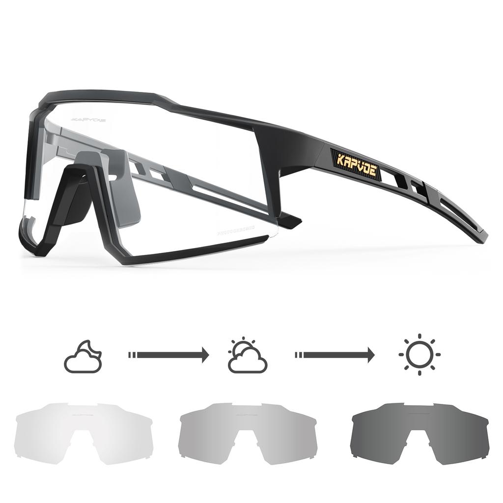 Pochromic Cycling Glasses Men Bicycle Glasses Cycling Sports Cycling Sunglasses Bike Eyewear Outdoor MTB Eyepieces