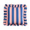 Striped Pillow Case Cover Lotus Leaf Skirt Edge Soft Pillowcase Home Decor Velvet Bedding Pillow Cover Bedroom Living Room