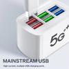 6 USB Зарядное Устройство Сетевой Фильтр Универсальная Быстрая Зарядка EU/US Вилка Адаптер Зарядки Телефона Электрическая Розетка Удлинитель Настольная Розетка