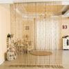 Solid Color Door Curtain Shiny Tassel Window Curtain Retro Crystal Beads String Curtain Home Decor