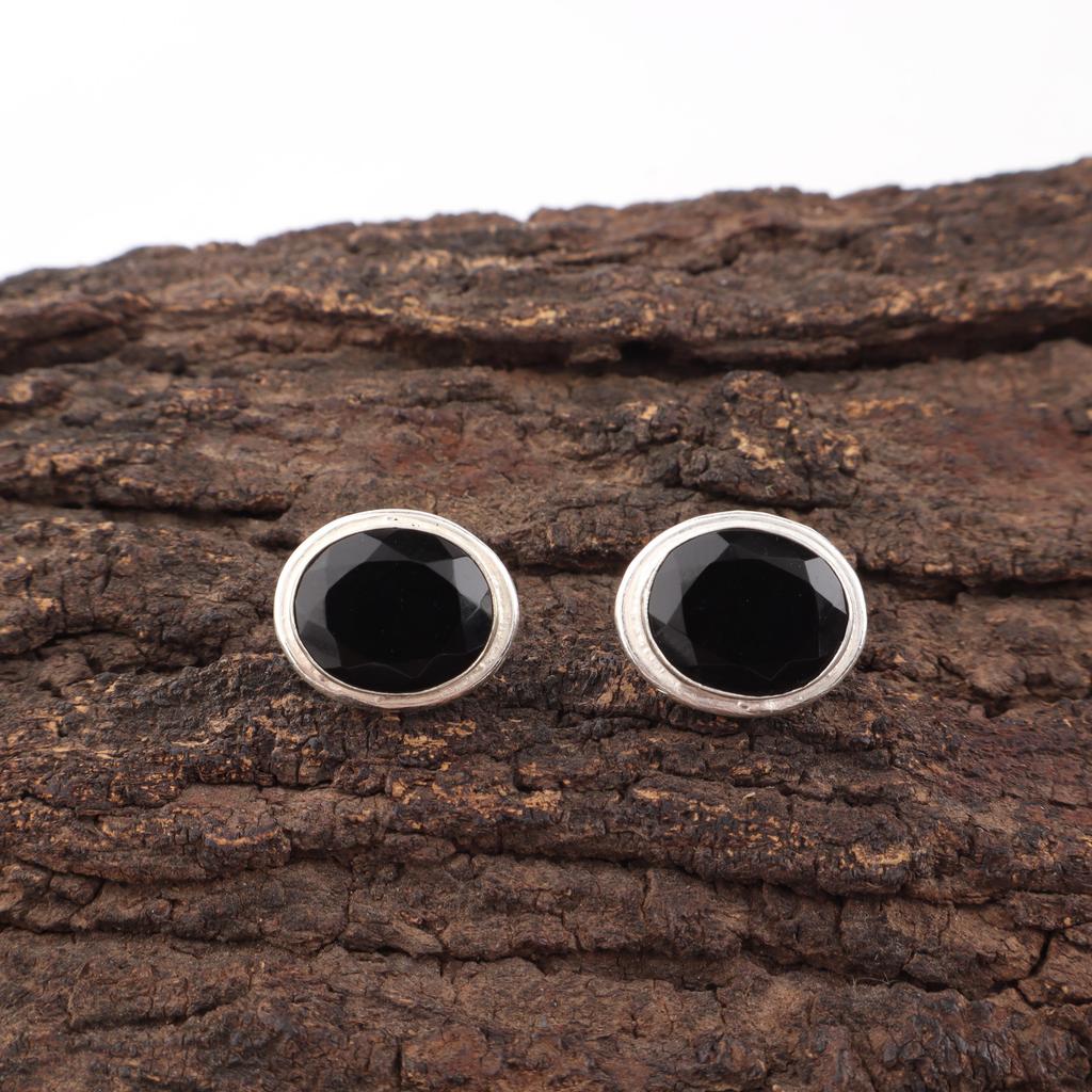 Серьги из цельного серебра 925 пробы с черным ониксом, серьги из драгоценных камней ручной работы на День памяти