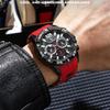 POEDAGAR Новые роскошные мужские часы высшего бренда с коробкой, многофункциональные силиконовые мужские кварцевые часы