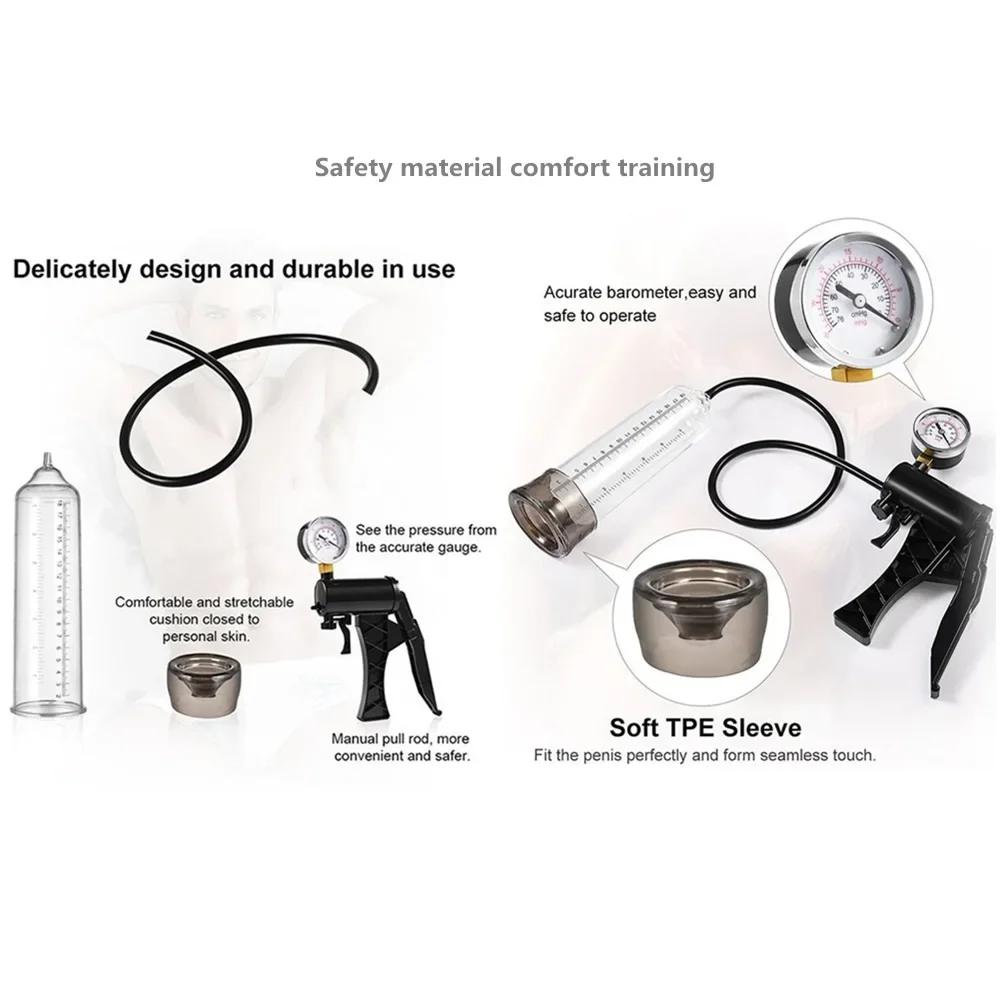 Manual Penis Pump, Vacuum Suction Pump, Male Penis Trainer, Big Cock Negative Pressure Exercise Tool Male Sex Toy 18 Adult Toys