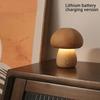 Solid Creative Ins Wood Mushroom Nightlight Bedside Decoration Beech Led Lamp