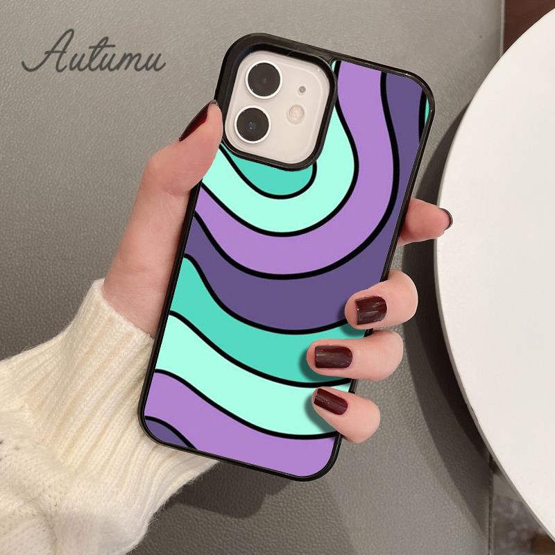 Чехол для телефона с завитками для iPhone 11 12 13 14 Pro Max mini X XR XS SE 2020 5 6S 7 8 Plus Samsung Galaxy S21 S22 Cover shell