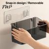 Kitchen Wall Mounted Bin Wall-mounted Storage Rack, Transparent Plastic Space Saving Organizer Bin, Multi Purpose Self Adhesive No Drill Container for