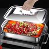 With Lid Grilled Fish Platter Non Stick Outdoor BBQ Grill Pan Durable Food Serving Pan  Oven Safe