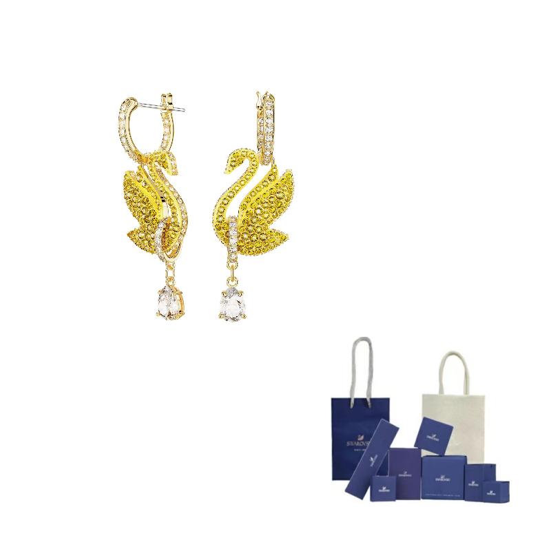 Swarovski Серьги-лебеди женские
