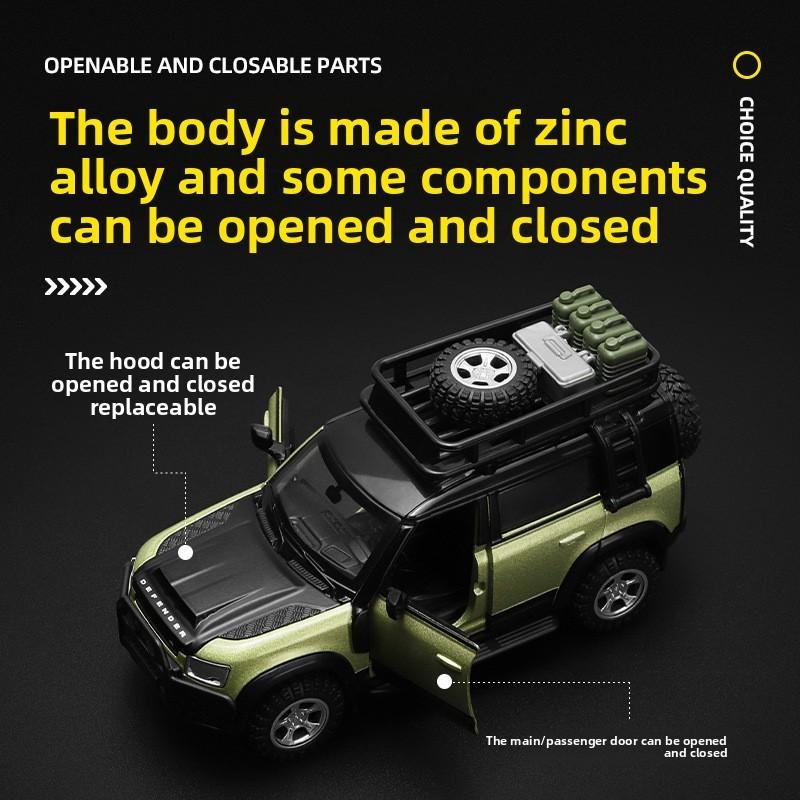 Rover Land Defender Car Toy Alloy Model With Inertia Control For Gift Kids