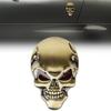 Bronze 3D Motorcycle Car Metal Skull Bone Devil Emblem Badge Sticker Decal