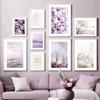Dandelion Reed Purple Flower Sea Grass Sunset Nordic Poster Pictures Wall Art Print Canvas Painting Decoration For Living Room