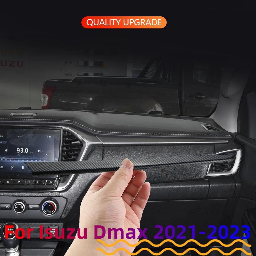 Наклейки LHD Для ISUZU D-MAX DMAX 2021 2022 2023 Приборная панель Центральная консоль Декоративная крышка Навигация ABS Углеродное волокно Стайлинг автомобиля