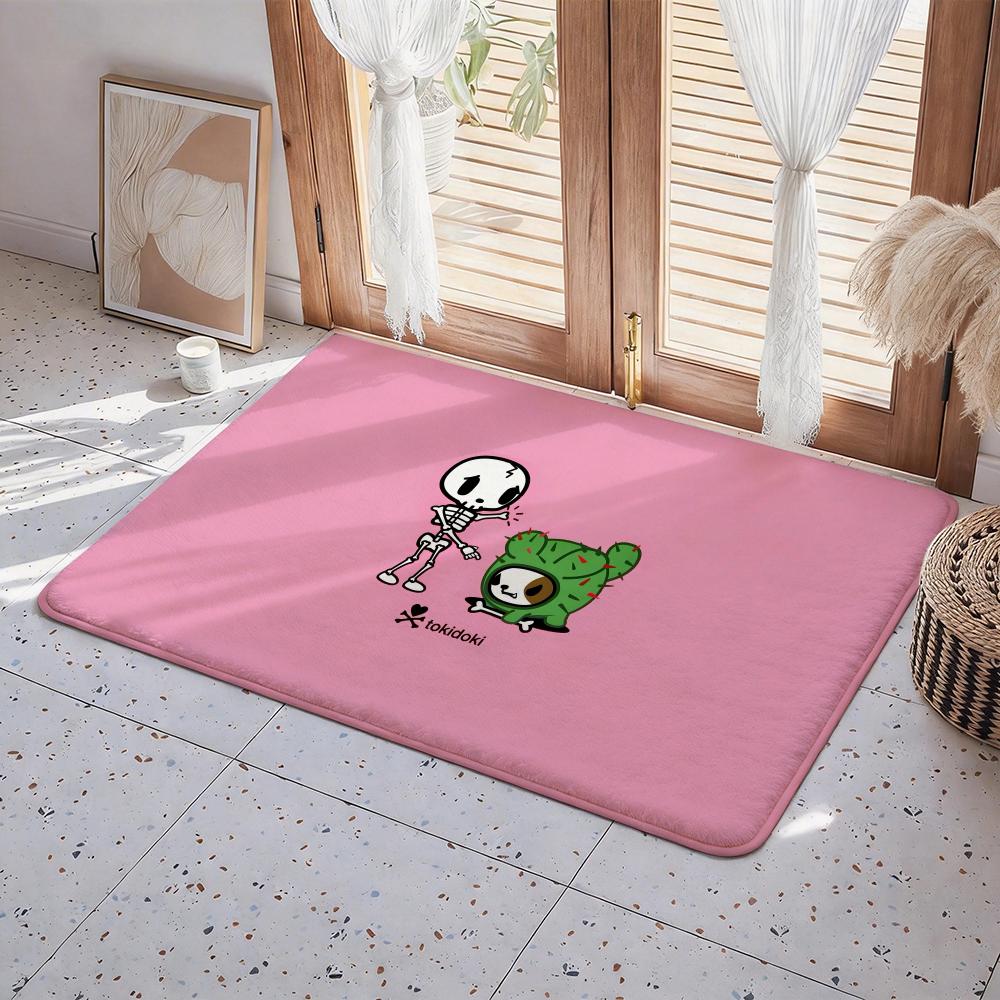 Character T tokidoki Floor Mat Eco  Flannel Doormat Non Slip Odorless Indoor Floor Rug Soft Short Plush Home Mat
