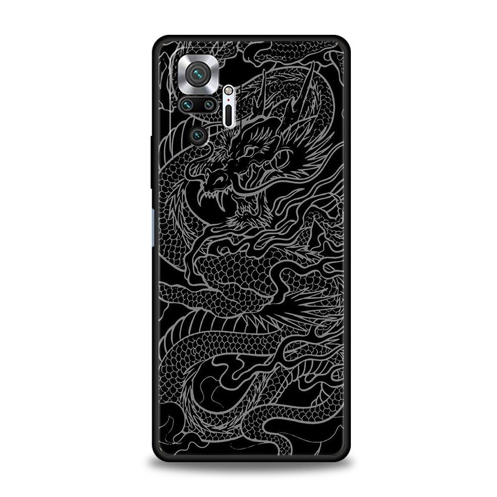 Чехол для телефона Xiaomi Redmi Note 14 13 12 5G 9S 9 10 11 Pro Plus 4G 9T 14C 13C 12C 10C 9C 9A Cover Иллюзорный Цвет Китайский Дракон