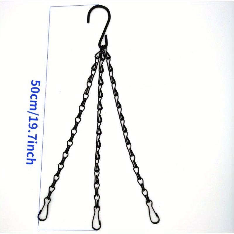 Iron Flower Basket Hanging Chain With Hook For Garden Home Decoration Multifunctional Black Chain DIY Fashion Garden Accessories