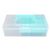 Fishing Bait Box Plastic Lure Case Double Sided Clear with Buckle Comfortable Handle Fishing Tackle for Outdoor Jigs