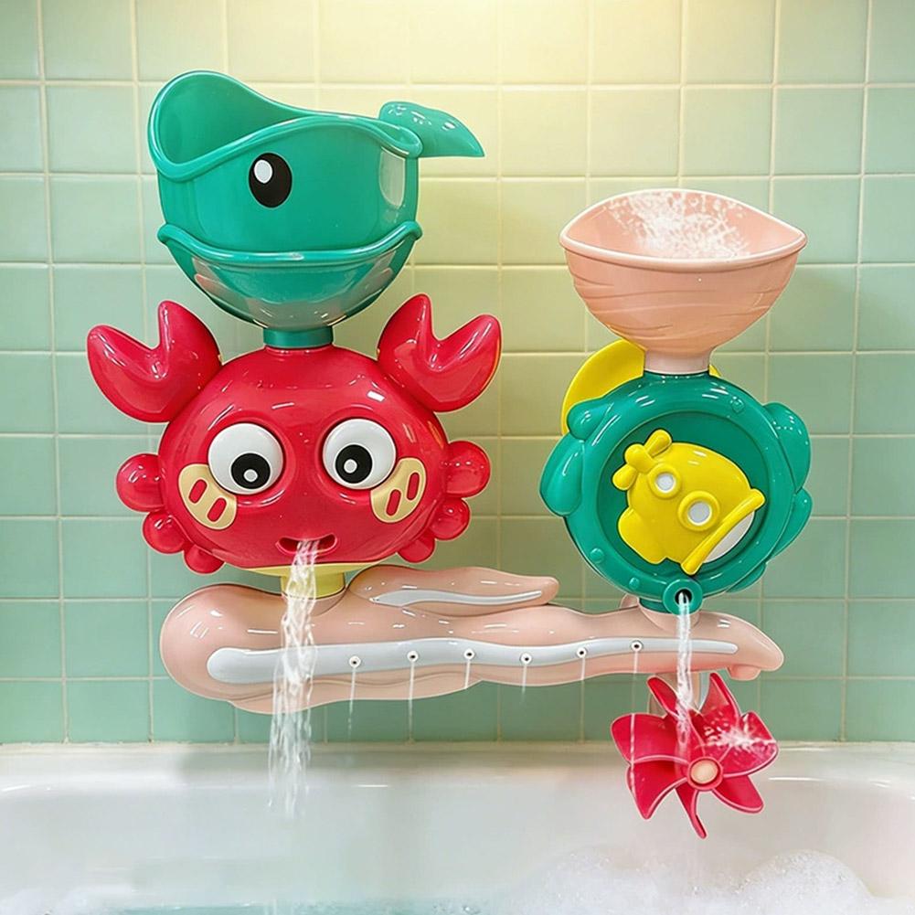 Детские игрушки для ванны Краб Киты Вращающийся Водяной Пистолет Игры для купания и душа Водная игрушка Для детей Игрушки для ванной Подарок Развивающая игрушка