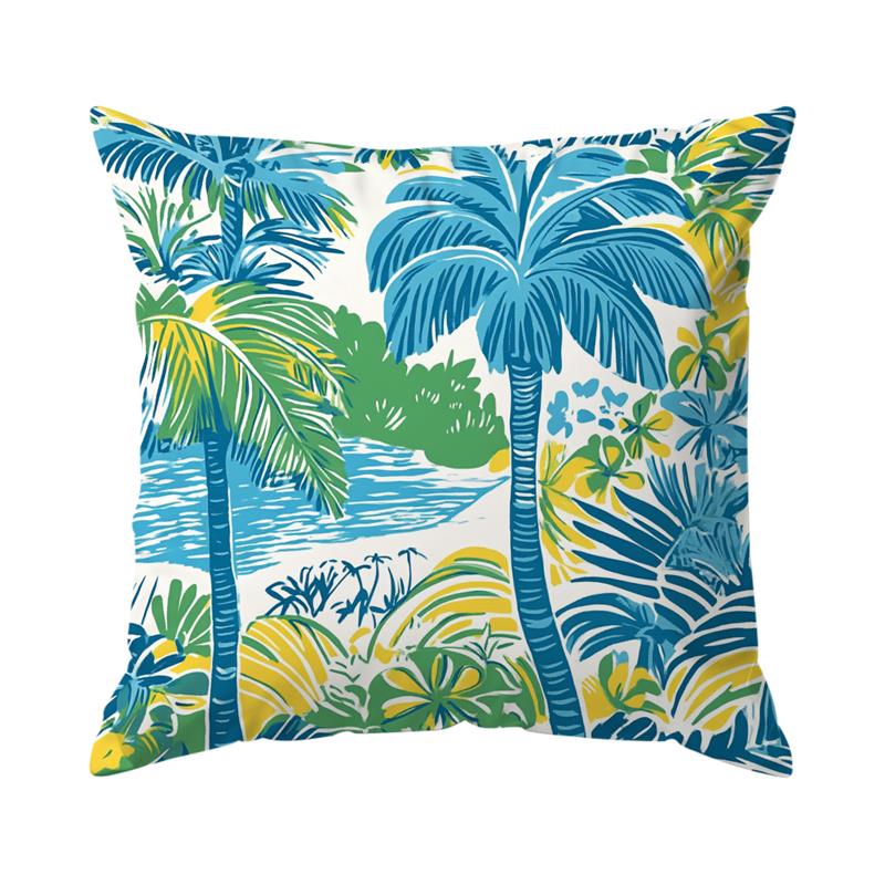 Summer Series Pillowcase Hot Palm Trees Pattern Polyester Cushion Cover Throw Pillow Sofa Decoration Pillowcover Home Decor