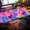Яркий коврик для мыши в стиле Fluid Art RGB Игровой коврик для мыши Настольный коврик HD Геймерский Большой со светодиодной подсветкой XXL Коврики для мыши