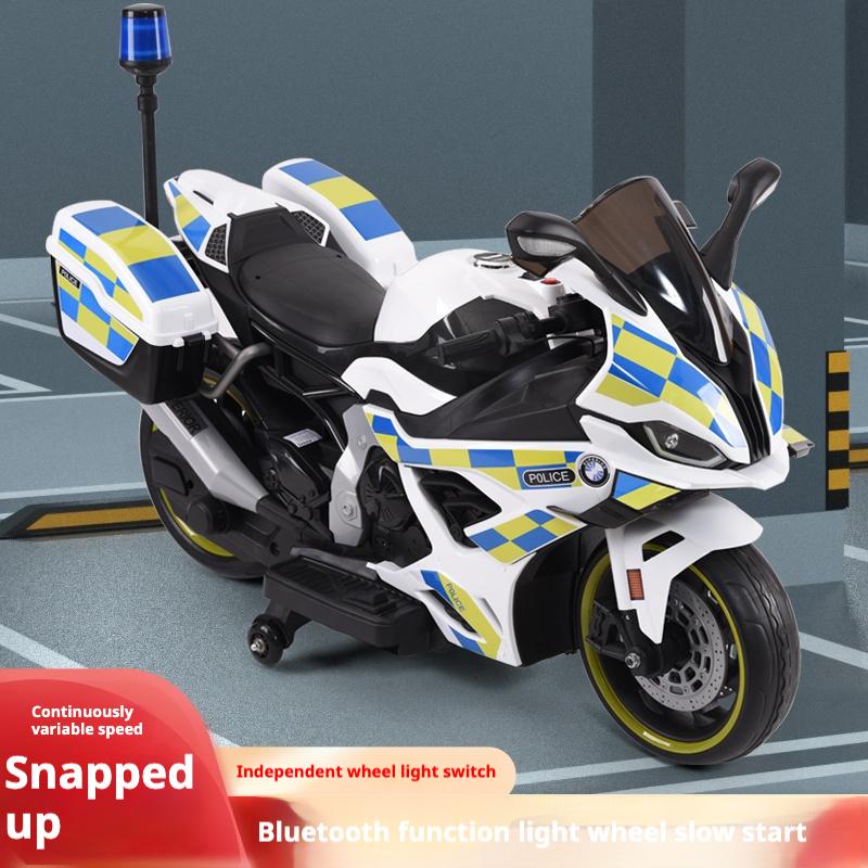 Детский электрический мотоцикл с двойным приводом, детский автомобиль с дистанционным управлением, Bluetooth, музыкальным светодиодным светом, функцией раннего образования для детей