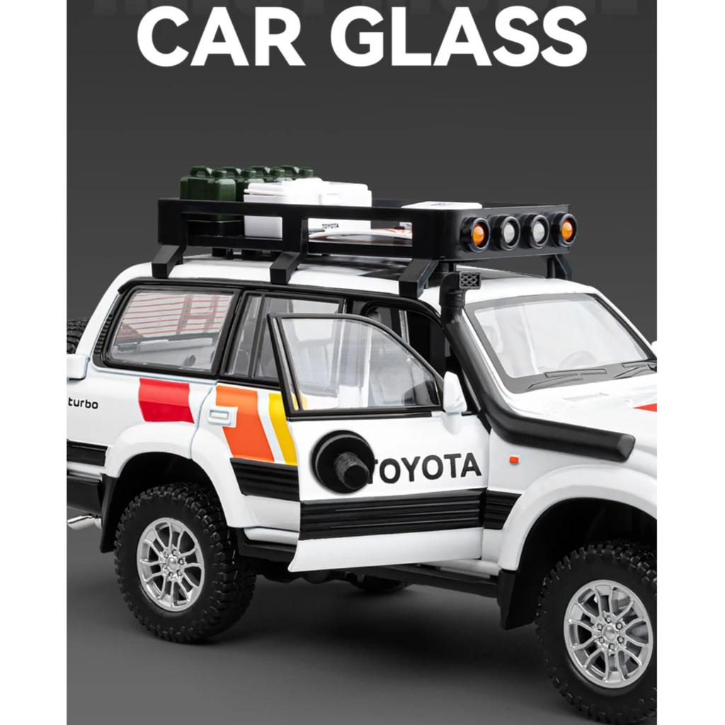 Масштаб 1/24 Toyota Land Cruiser LC80 внедорожник литая модель из сплава внедорожник коллекционная хобби-модель украшения подарок для друга мальчика дисплей