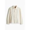 H M Waffle Texture oversHirt Loose Fit creaM