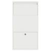 Parcel Drop Box with Storage and Door White 44 x 22 x 82 cm Steel