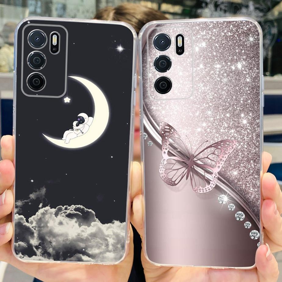 Чехол для Oppo A16 A16s Стильный окрашенный задний чехол Мягкий тонкий чехол для телефона для Oppo A16s OppoA16 s CPH2269 Coque Fundas Бампер Корпус