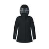 Moisture Wicking Hooded Two Piece Inner Liner Waterproof Windproof Warm Jacket Women Jacket Deep-Black A11W447907FBK