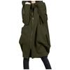 Women's Fashion Casual Solid Color Hooded Pocket Long Sweatshirt With Zipper, Mid-Length Fake Two-Piece Loose Coat