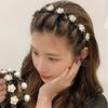 Pearl Lazy Girls Hair Braider Hair Hoops Rhinestone Hair Toothed Headband  Women