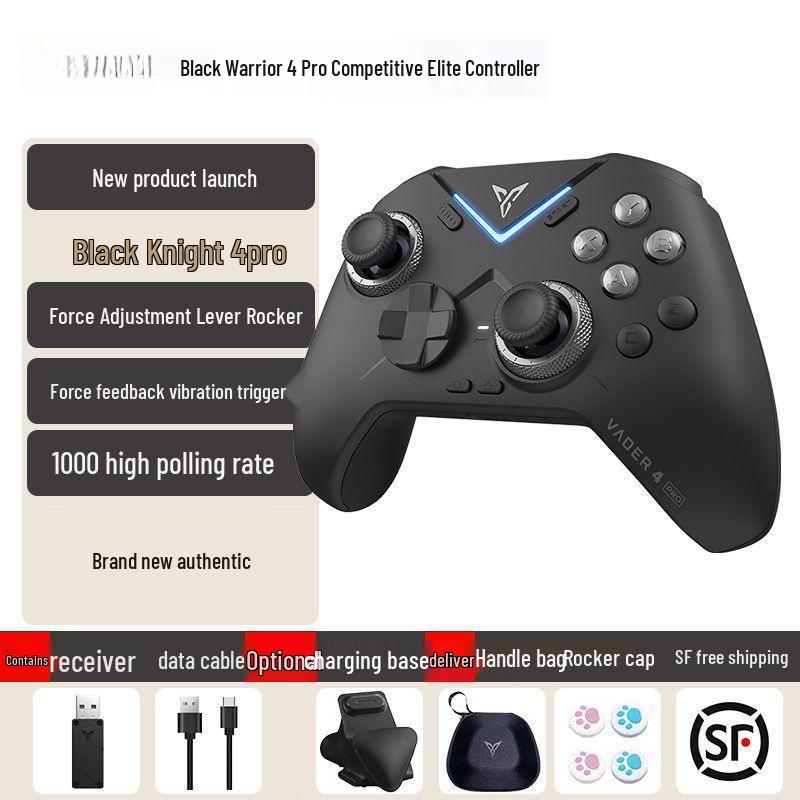 Беспроводной Bluetooth игровой контроллер 2025 Black Warrior 4Pro для ПК - Совместим с Black Myth Wukong, Zenless Zone N - Черный