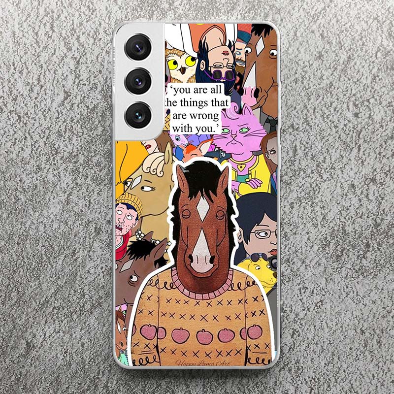 Мультяшный B-BoJack Horseman Принт Мягкий Чехол для Samsung Galaxy S25 S24 S23 S22 Ultra S21 Plus S20 FE Чехол для Телефона S10 + Узор Co