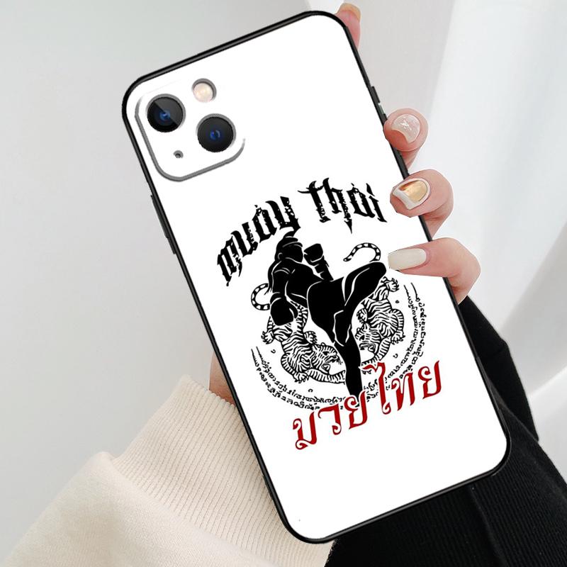 Чехол для телефона Бокс Муай Тай Бой Для iPhone 13 12 11 14 15 16 Pro Max Mini X XS Max XR Plus Чехол Задняя крышка