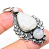 Rainbow Moonstone Handmade 925 Sterling Silver Gift Pendant 2.40" E4M12