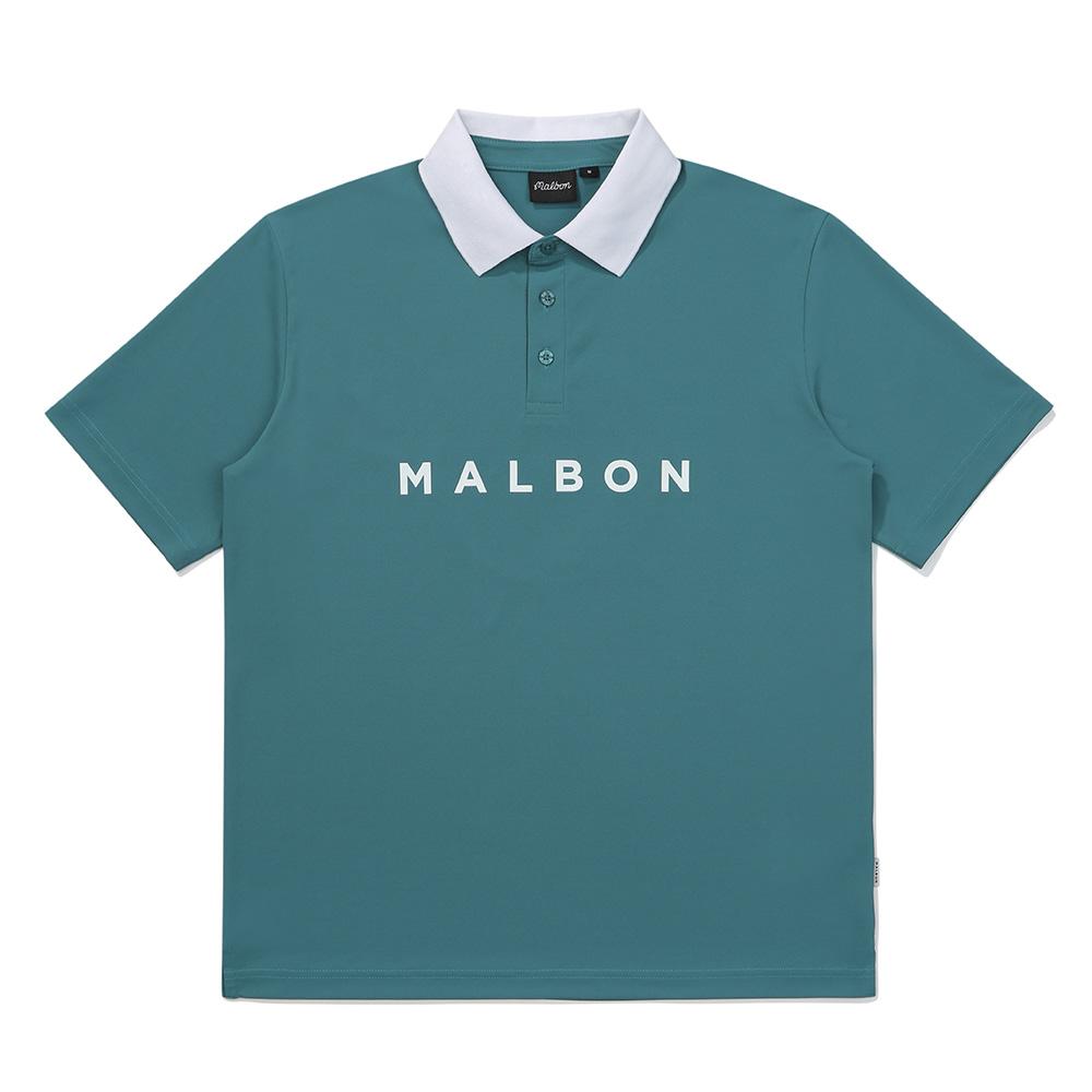 MALBON GOLF M Zero Polo Shirt Peacock Green (Man)
