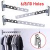 6/8/10 Holes Wall Hanger Clothes Drying Rack Screw Stainless Steel Folding Space Saving Clothes Hangers