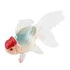 Simulated Goldfish Figurine with Base Realistic Mini Fake Fish Statue Sculpture Plastic Ornament Fish Tank Aquarium Decoration